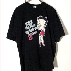 Betty Boop King Features Kiss Me Now Blink Now Tee Shirt Sz 2XL
